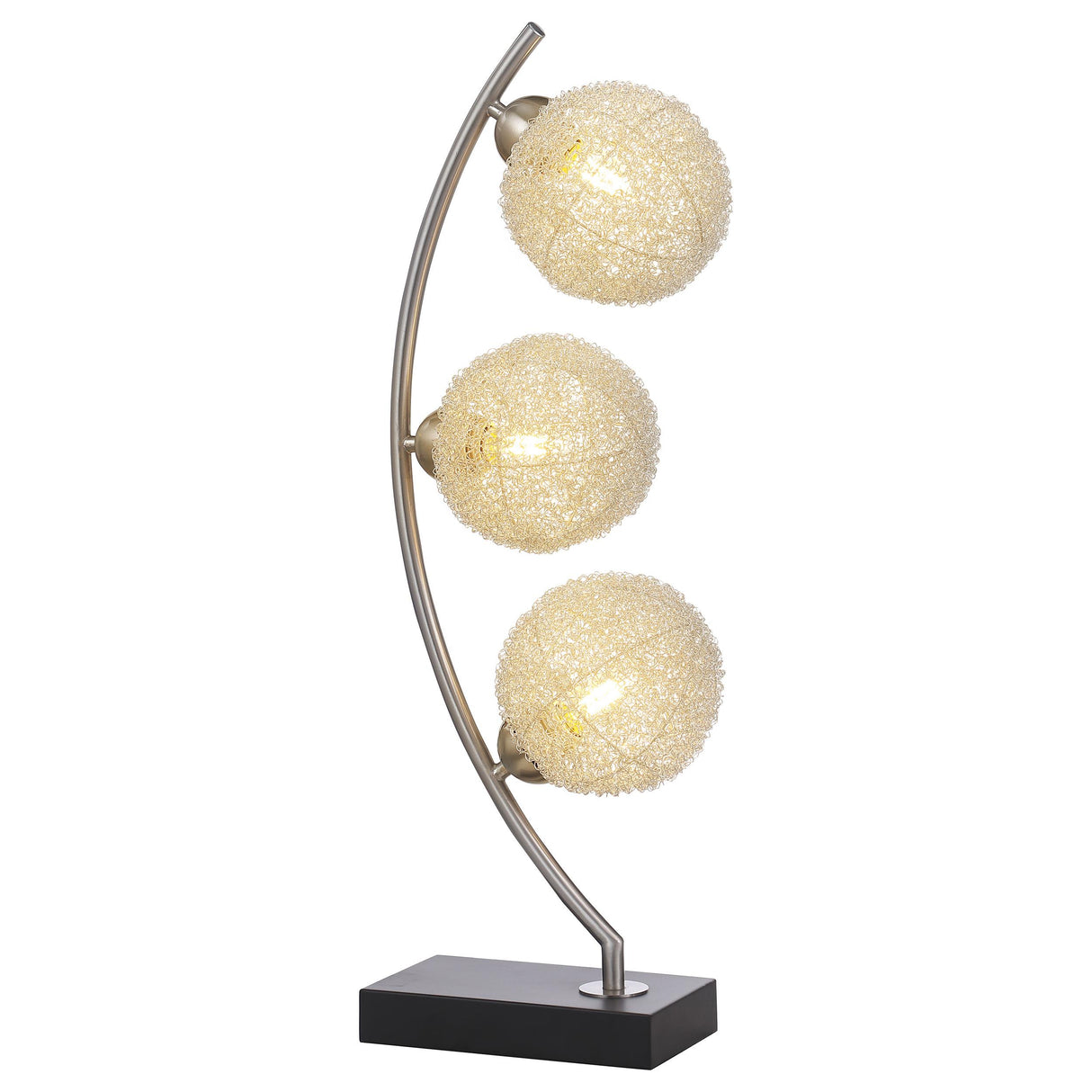 Claudia Black 30-inch Woven Spherical Metal Table Lamp from Coaster - Luna Furniture
