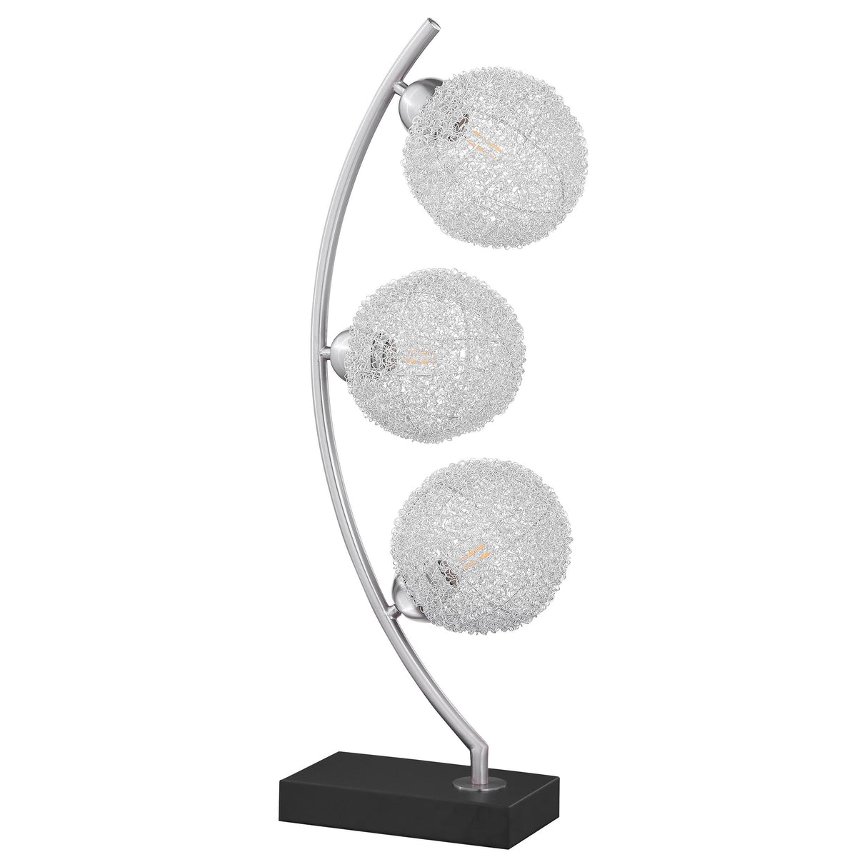 Claudia Black 30-inch Woven Spherical Metal Table Lamp from Coaster - Luna Furniture