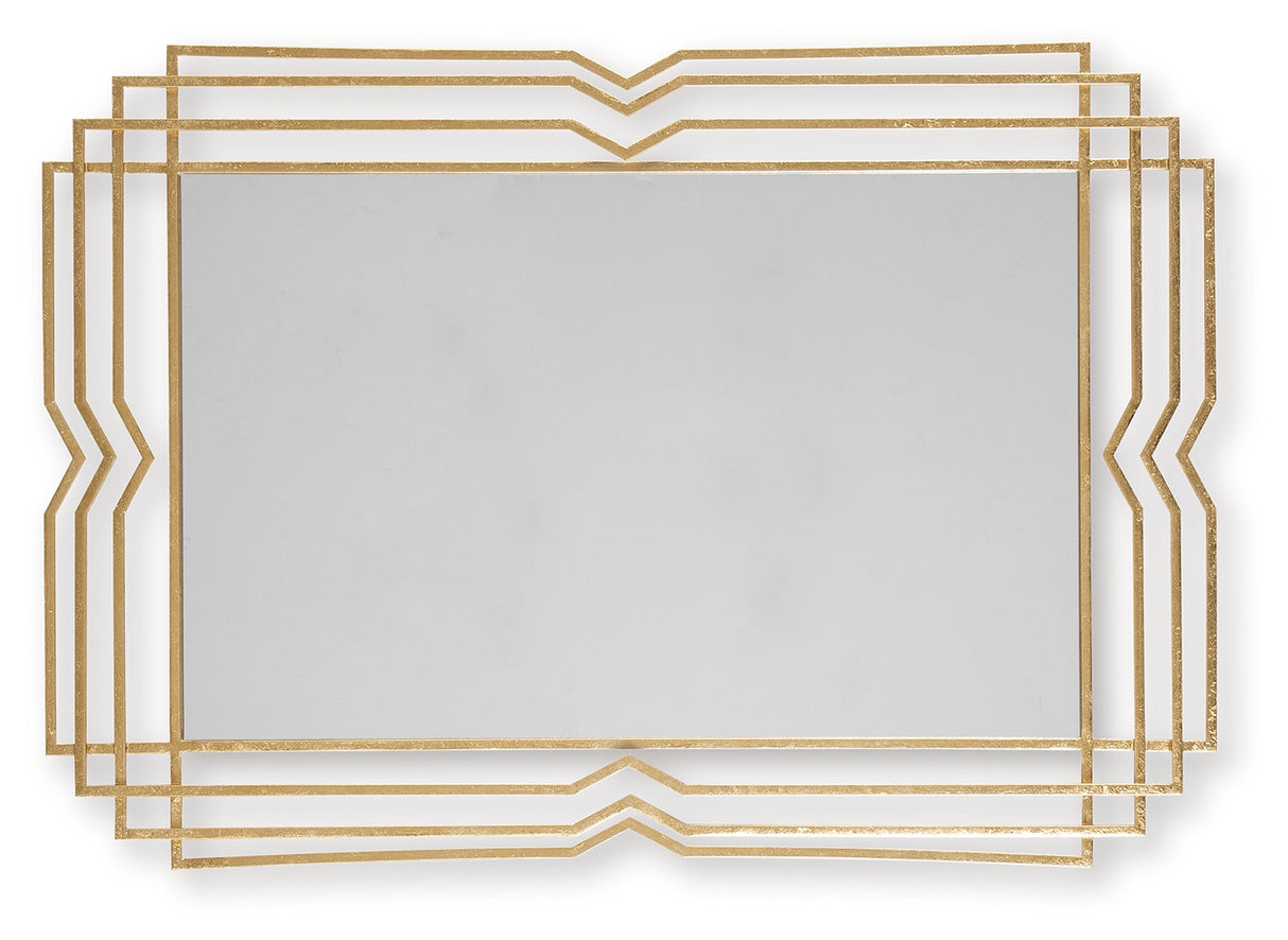 Claybrook Gold Finish Accent Mirror from Ashley - Luna Furniture