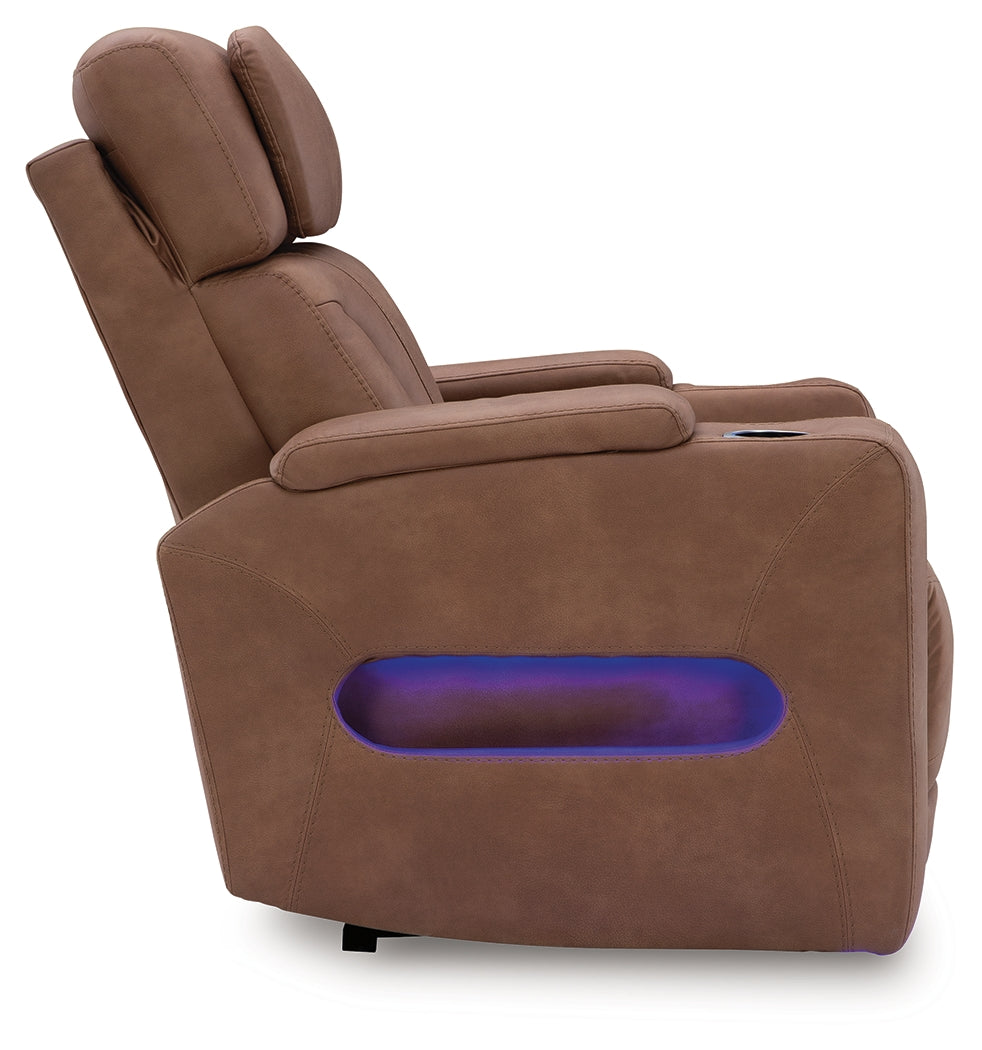 Clean-Slate Caramel Power Recliner from Ashley Furniture - Luna Furniture