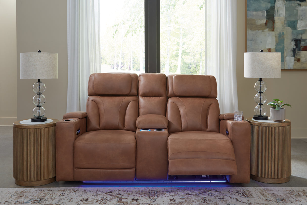 Clean-Slate Sofa, Loveseat and Recliner in Caramel from Ashley Furniture - Luna Furniture