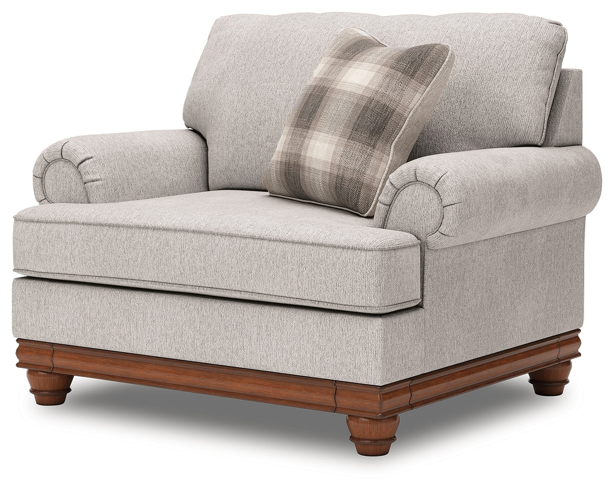 Clearbrooke Sandstone Chair and Ottoman from Ashley Furniture - Luna Furniture