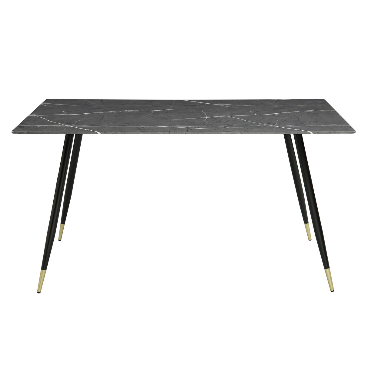 Clemente Gray 5-Piece 60" Marble-Print Tempered Glass-Top Dining Set from Homelegance - Luna Furniture