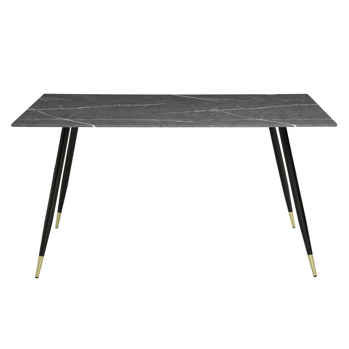 Clemente Gray 7-Piece 60" Marble-Print Tempered Glass-Top Dining Set from Homelegance - Luna Furniture