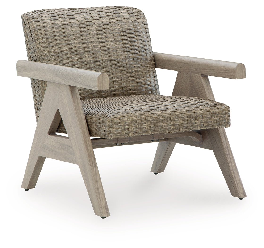 Cliff Trails Beige Outdoor Rocking Lounge Chair from Ashley - Luna Furniture