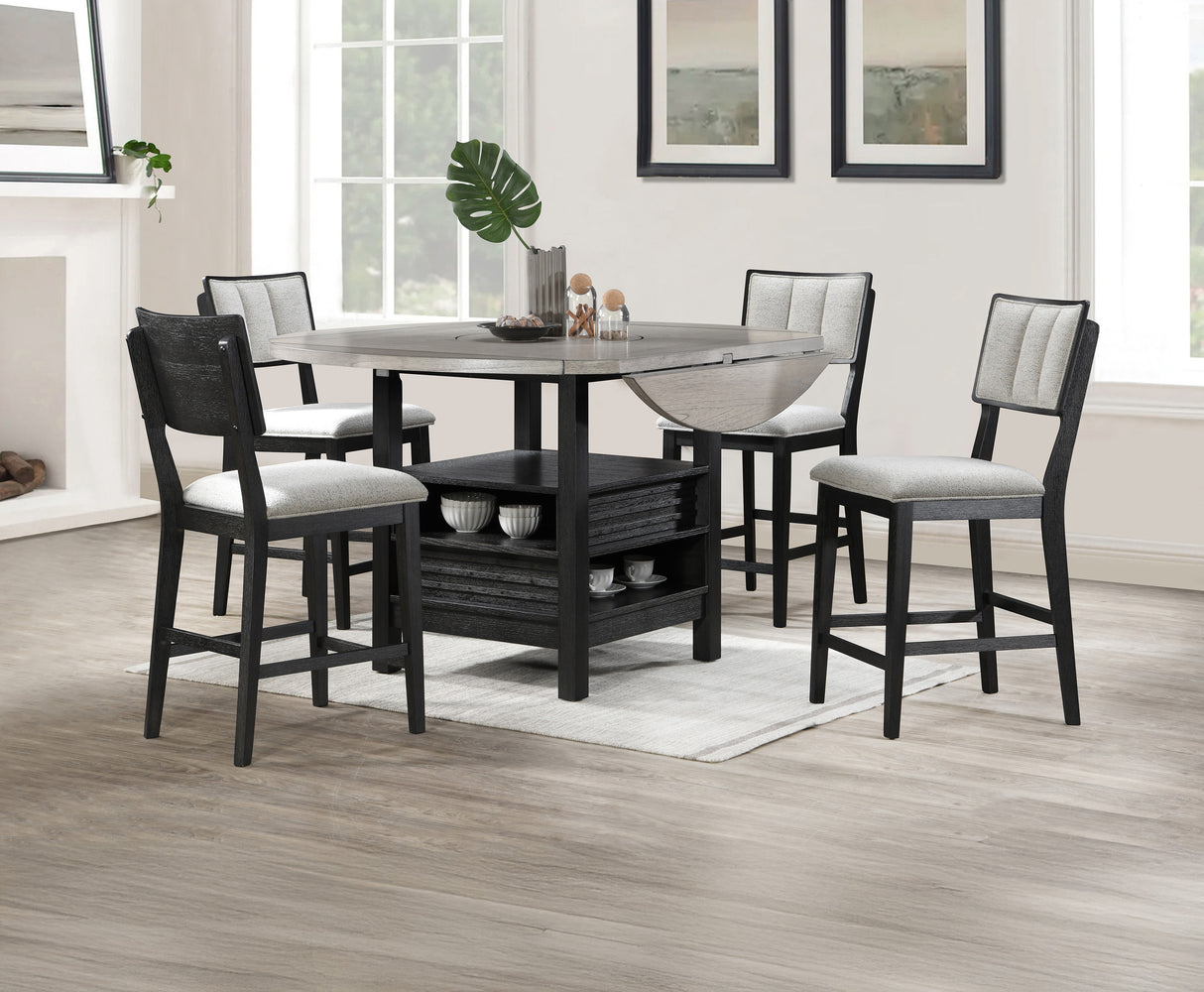 Cline Black/Gray Counter Height Dining Table from Crown Mark - Luna Furniture