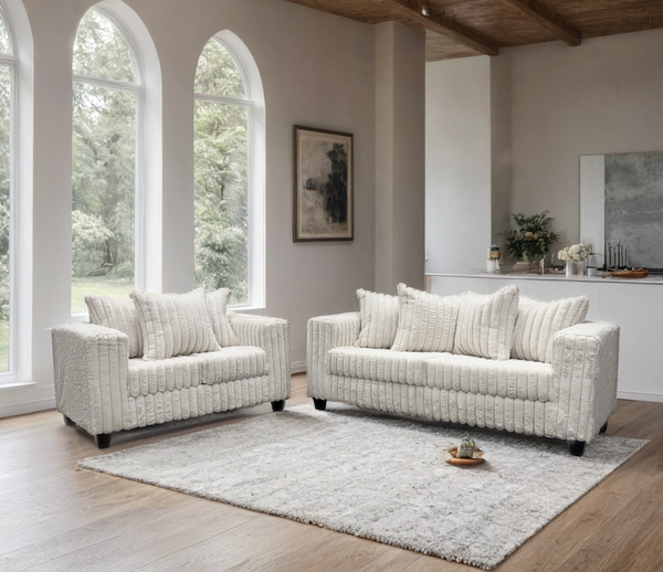 Cloudline Cream Sofa & Loveseat Set