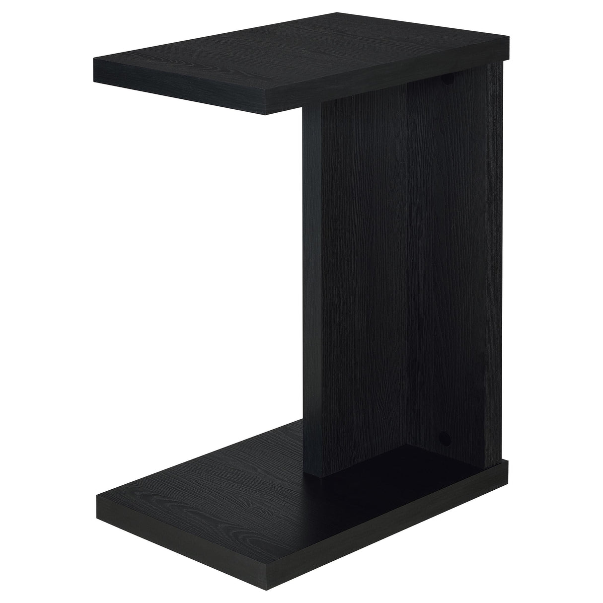 Clower Black Engineered Wood C-Shaped Sofa Side Table from Coaster - Luna Furniture