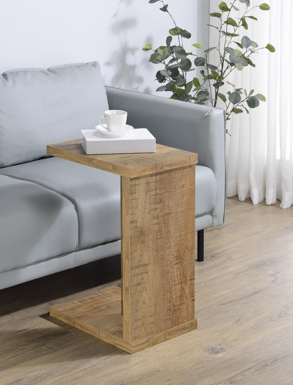 Clower Mango Engineered Wood C-Shaped Sofa Side Table from Coaster - Luna Furniture