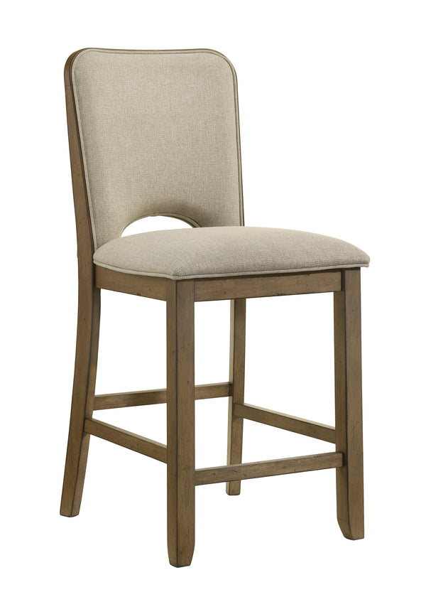 Cockrell Brown/Beige Counter Height Chair, Set of 2