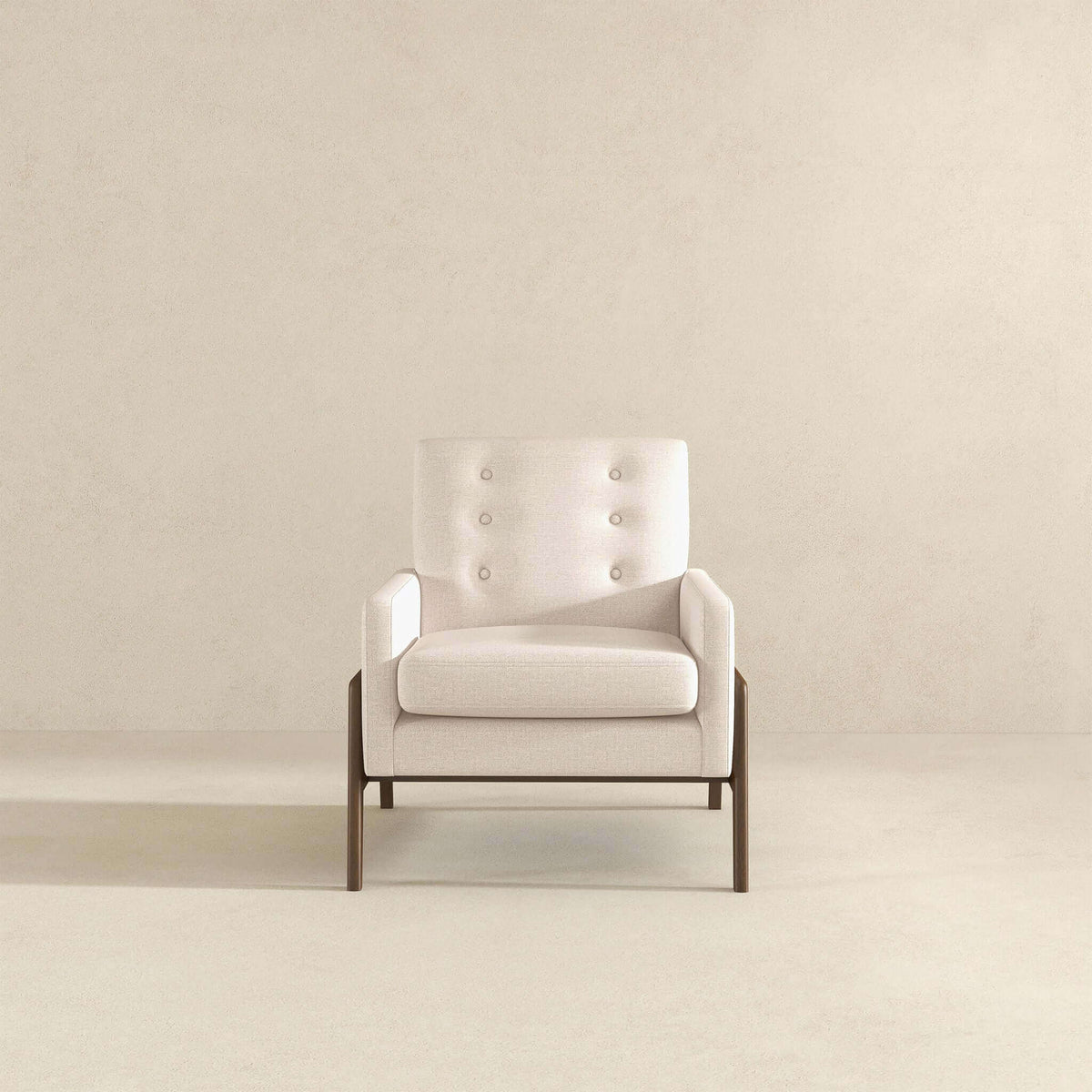 Cole Beige Velvet Solid Wood Lounge Chair from Ashcroft Furniture - Luna Furniture