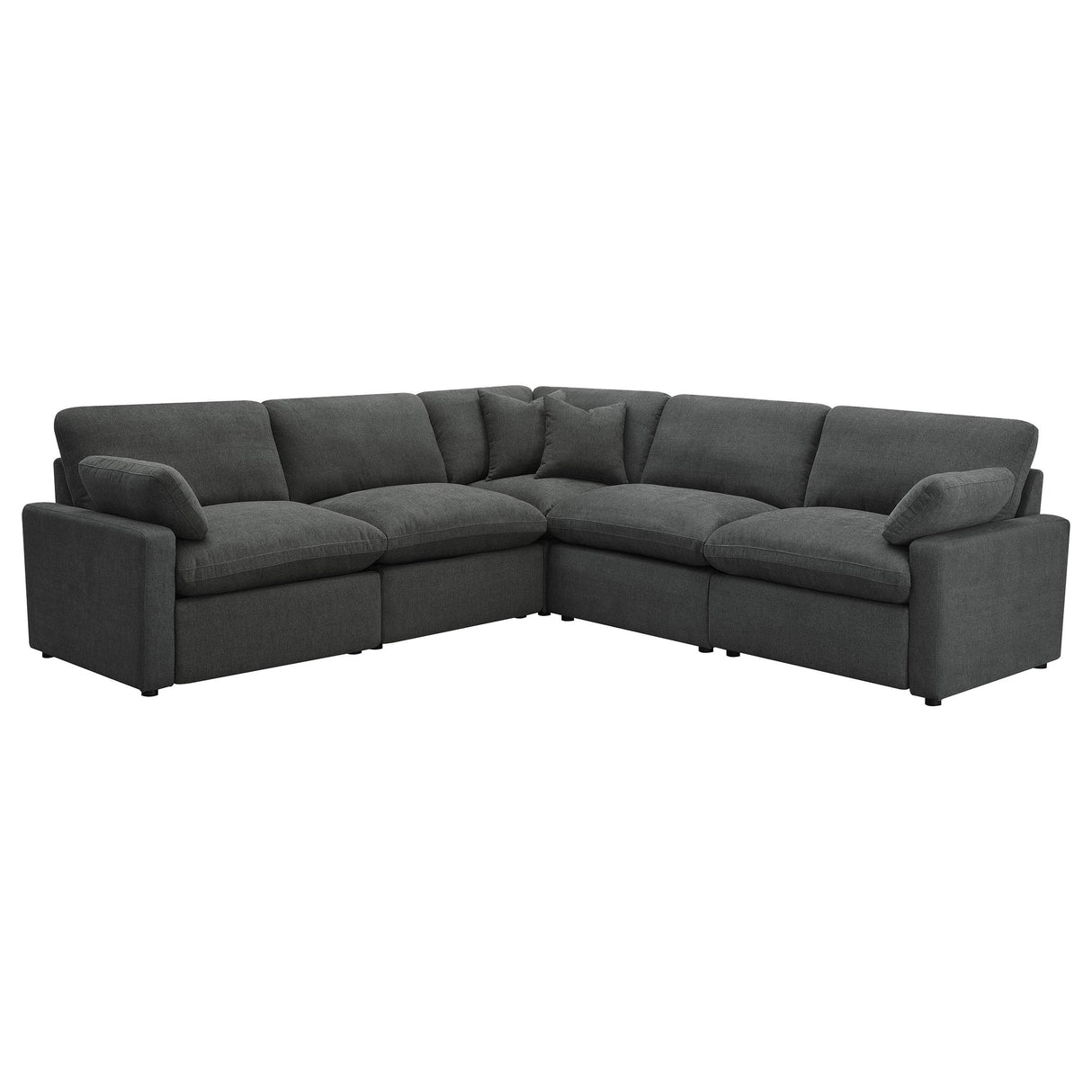 Collins Dark Gray 5-Piece Modular Power Reclining Sectional from Coaster - Luna Furniture