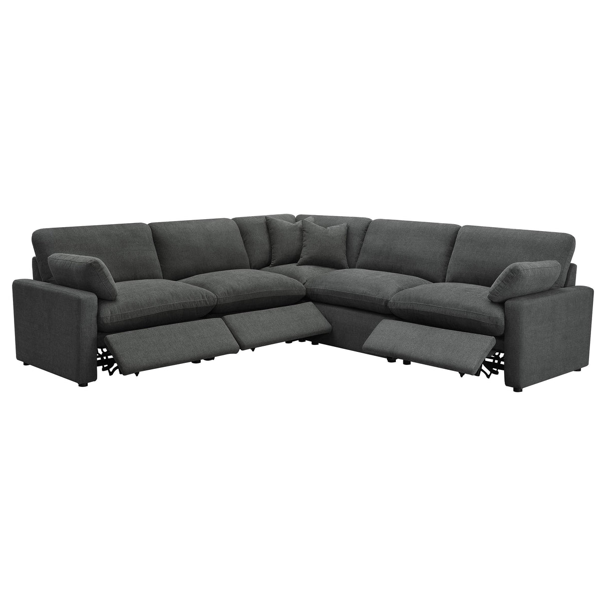 Collins Dark Gray 5-Piece Modular Power Reclining Sectional from Coaster - Luna Furniture