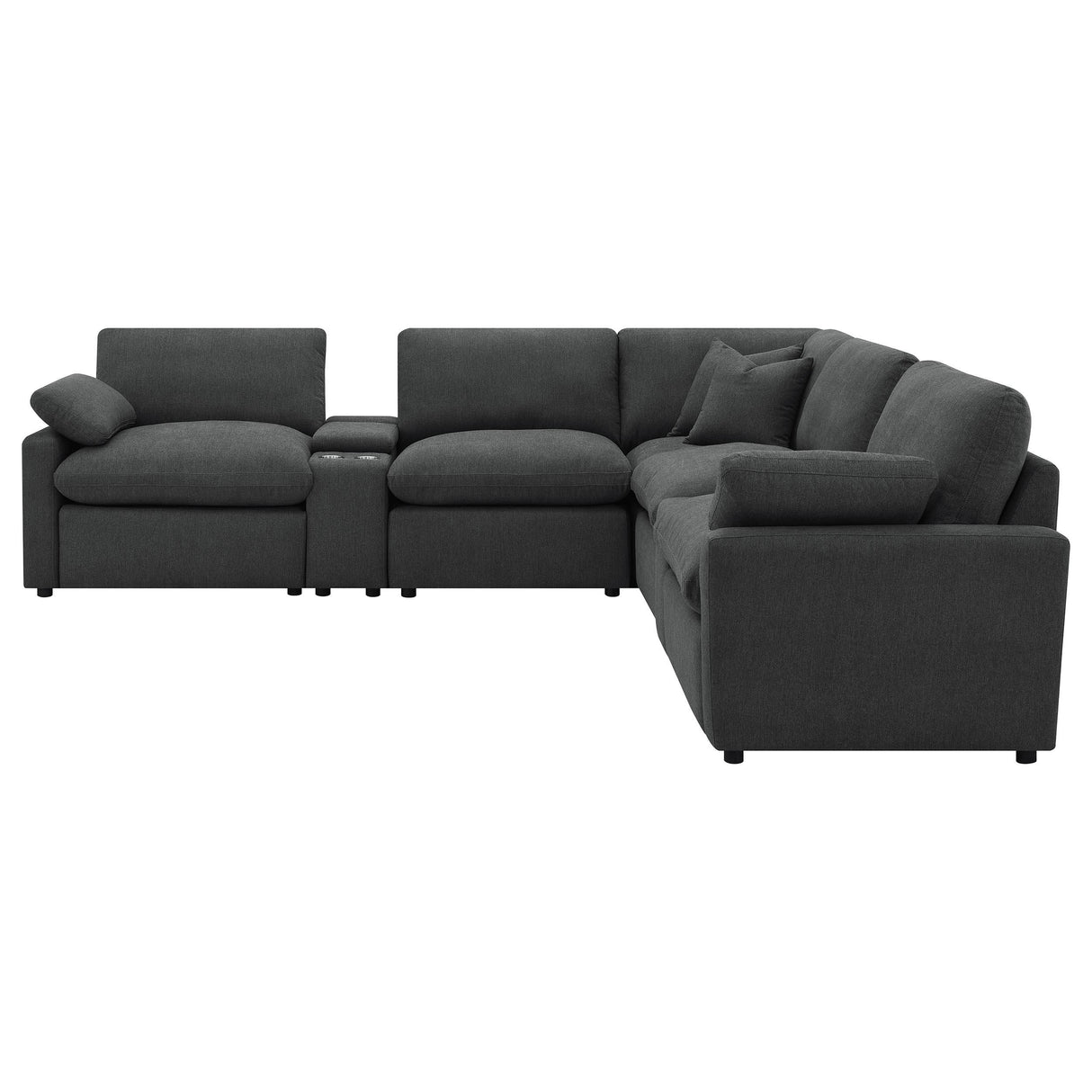 Collins Dark Gray 7-Piece Modular Power Reclining Sectional from Coaster - Luna Furniture
