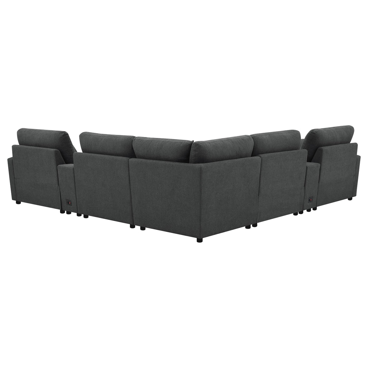Collins Dark Gray 7-Piece Modular Power Reclining Sectional from Coaster - Luna Furniture