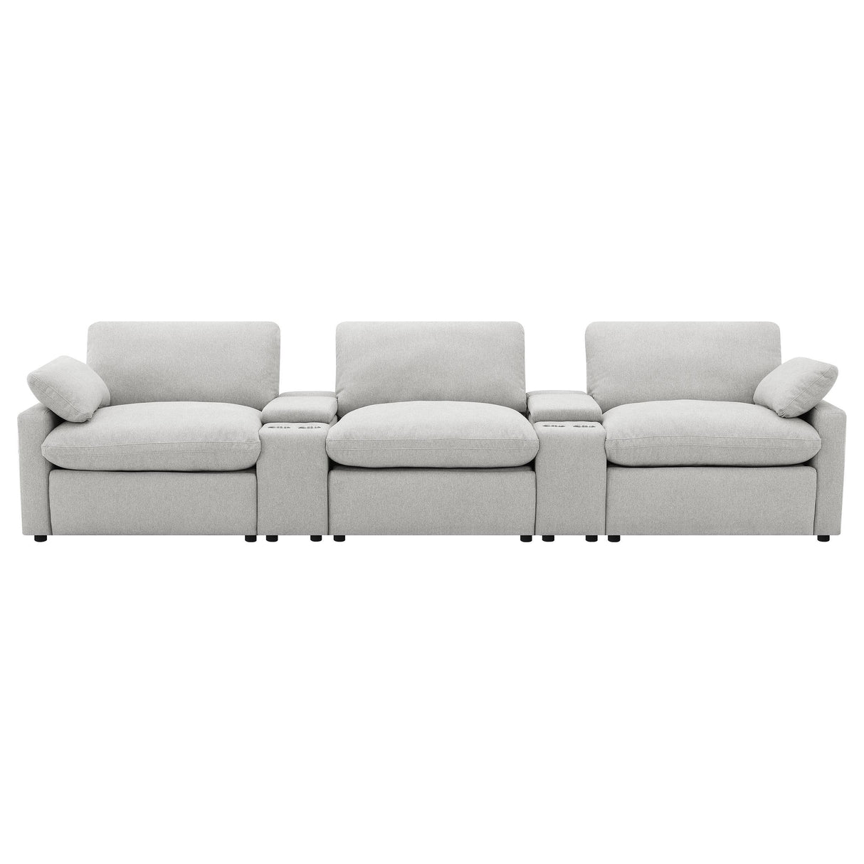 Collins Gray 5-Piece Power Reclining Home Theater Seating from Coaster - Luna Furniture