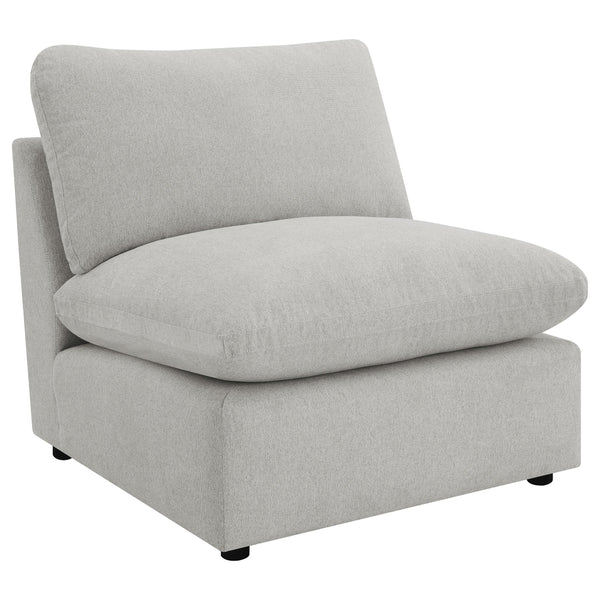 Collins Gray Upholstered Armless Chair