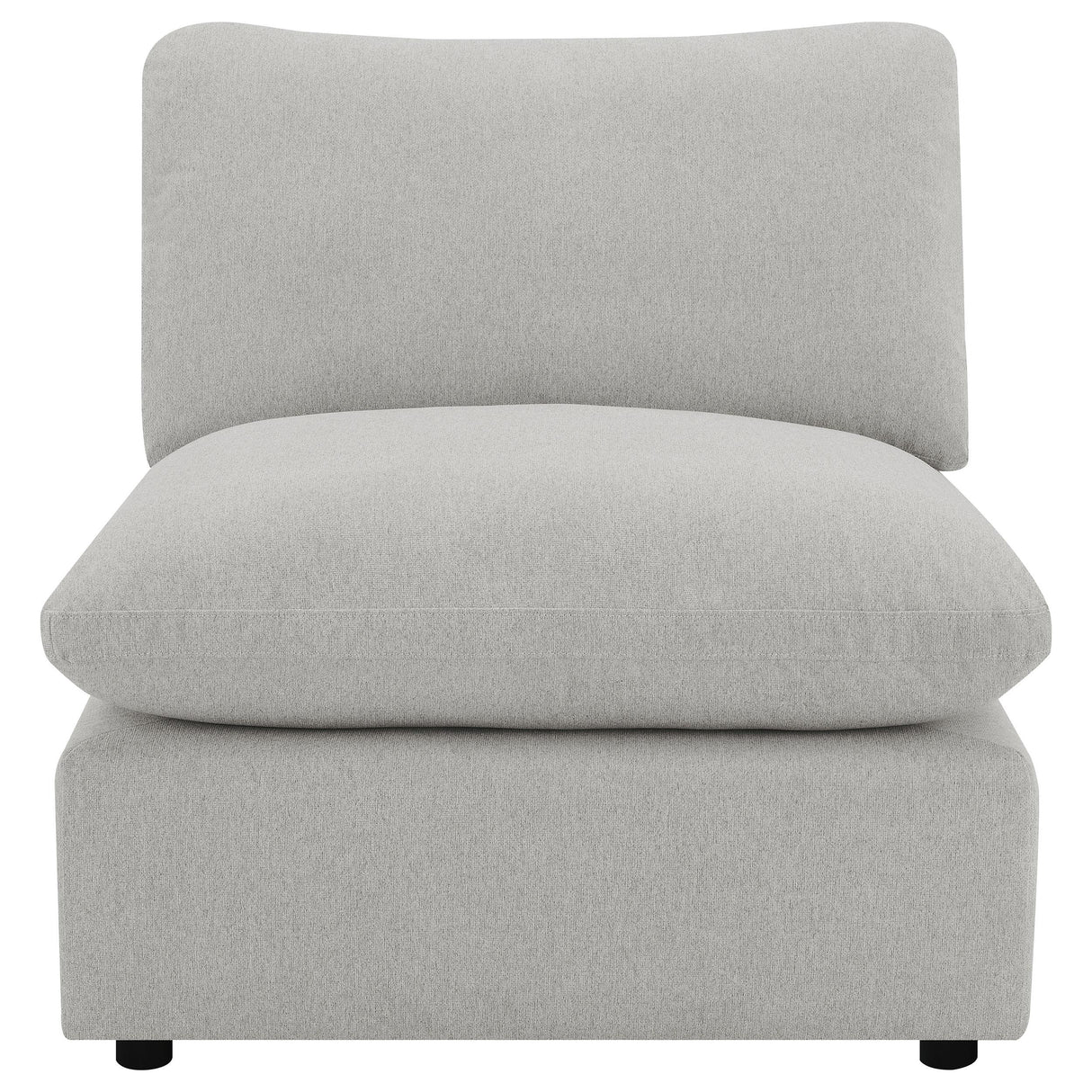 Collins Gray Upholstered Armless Chair from Coaster - Luna Furniture