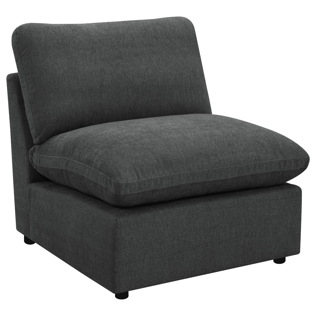 Collins Modular Armless Chair Dark Grey from Coaster - Luna Furniture