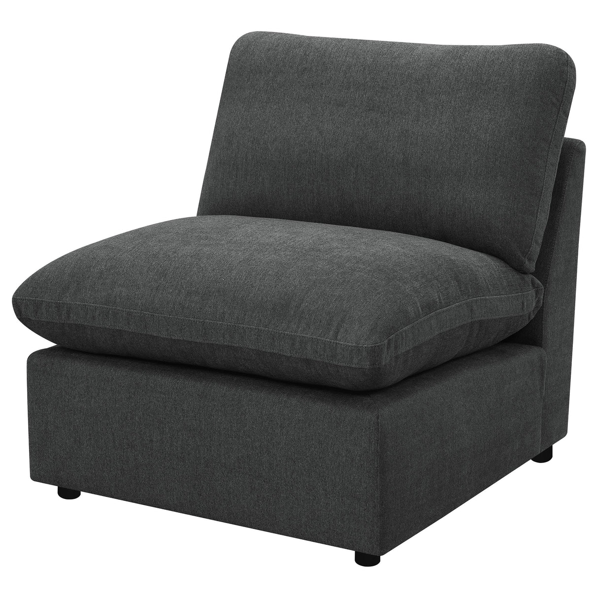 Collins Modular Armless Chair Dark Grey from Coaster - Luna Furniture