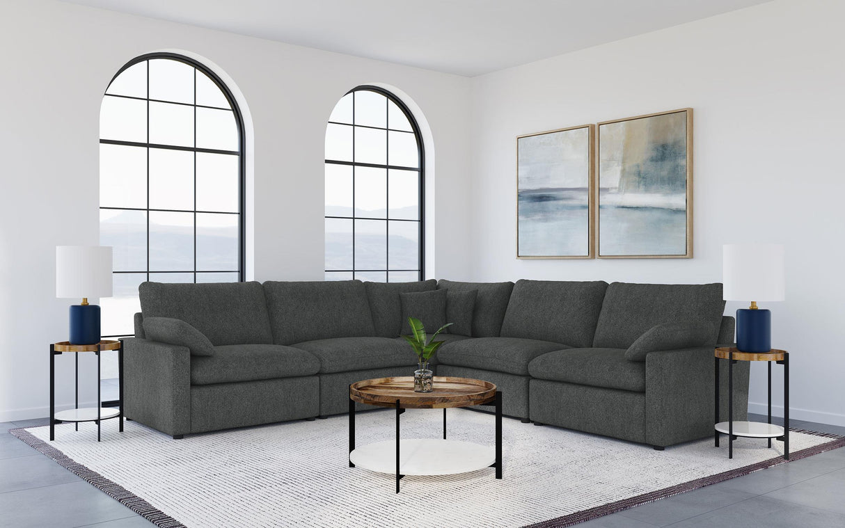 Collins Dark Gray Modular Corner Chair from Coaster - Luna Furniture