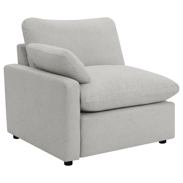 Collins Upholstered LAF Power Recliner Grey
