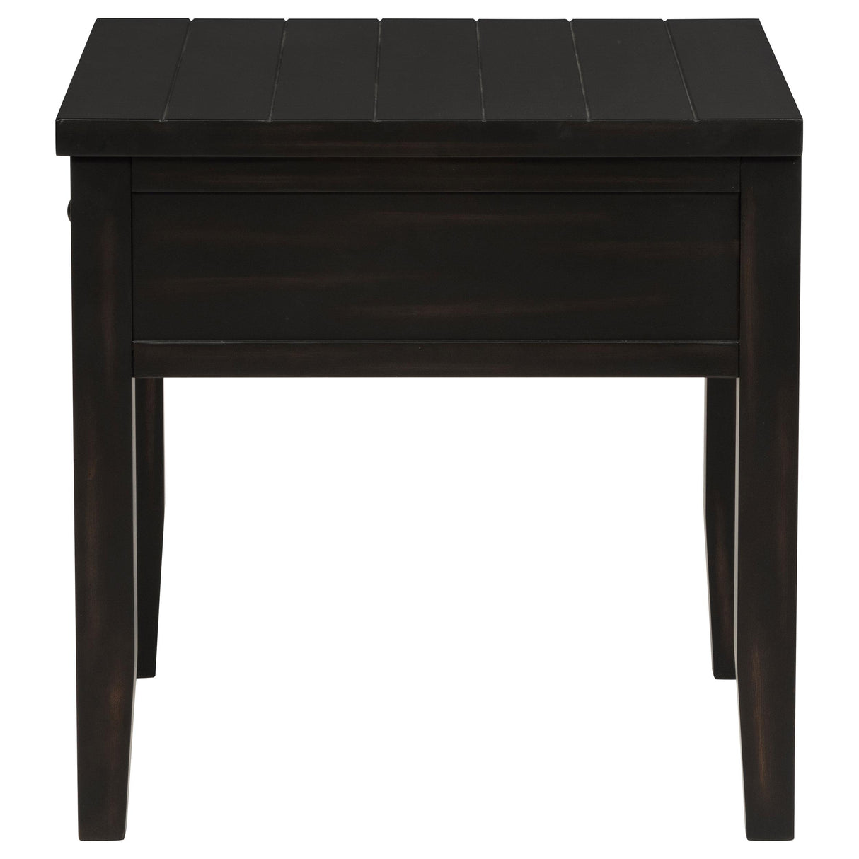 Concord Distressed Java 1-Drawer Square End Table from Coaster - Luna Furniture