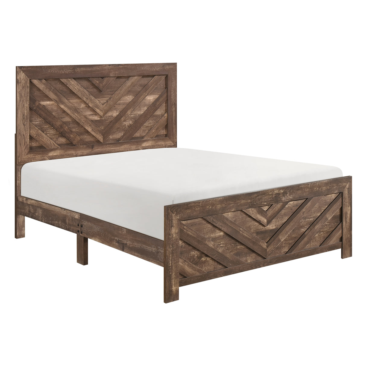 Corbin Brown Crossbuck Queen Panel Bed from Homelegance - Luna Furniture
