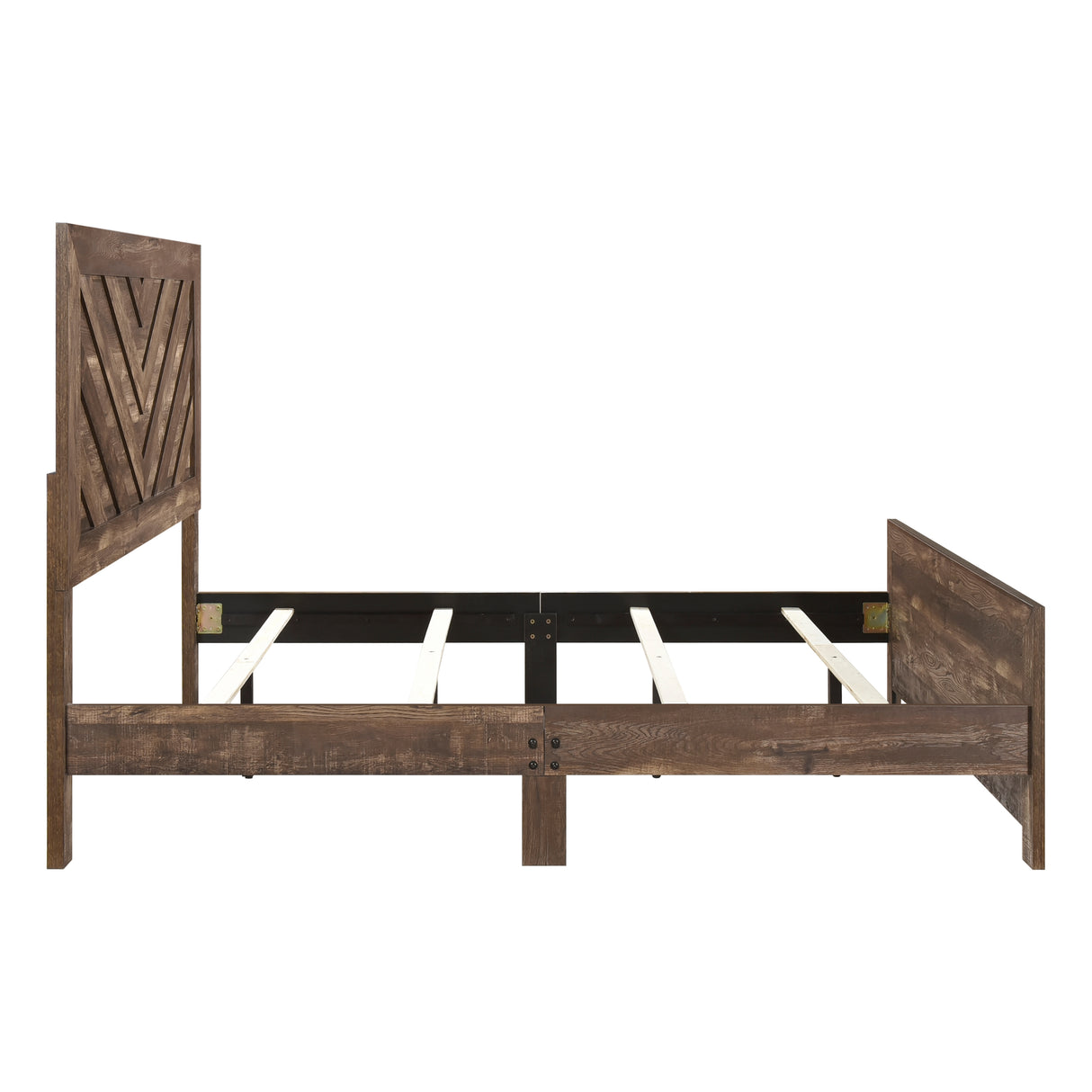Corbin Brown Crossbuck Queen Panel Bed from Homelegance - Luna Furniture