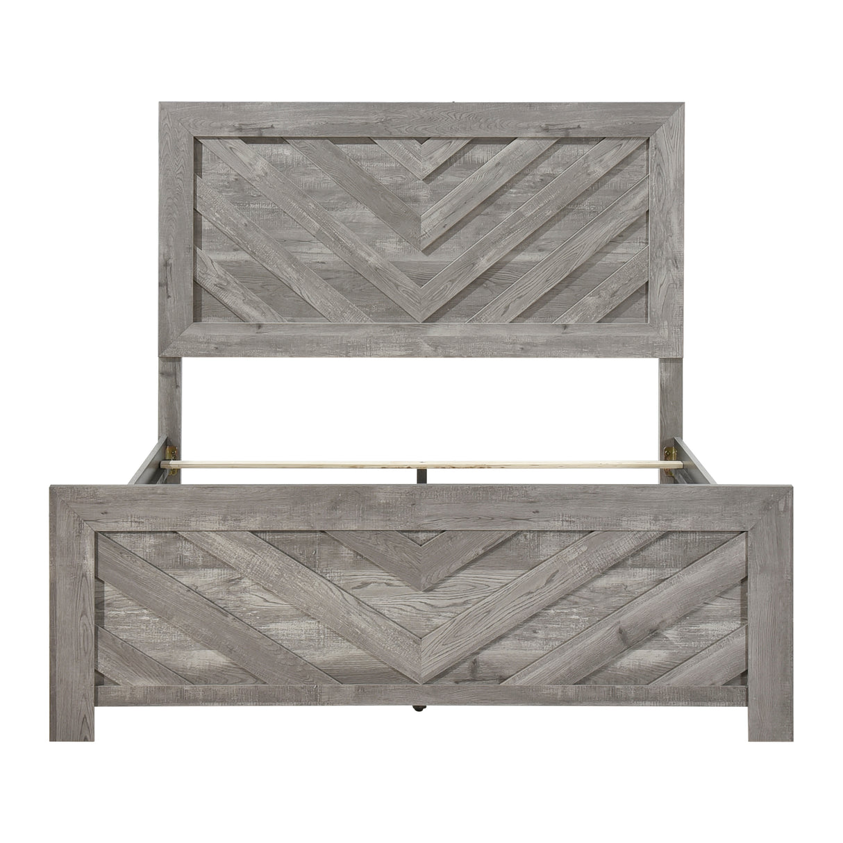 Corbin Gray Crossbuck Queen Panel Bed from Homelegance - Luna Furniture