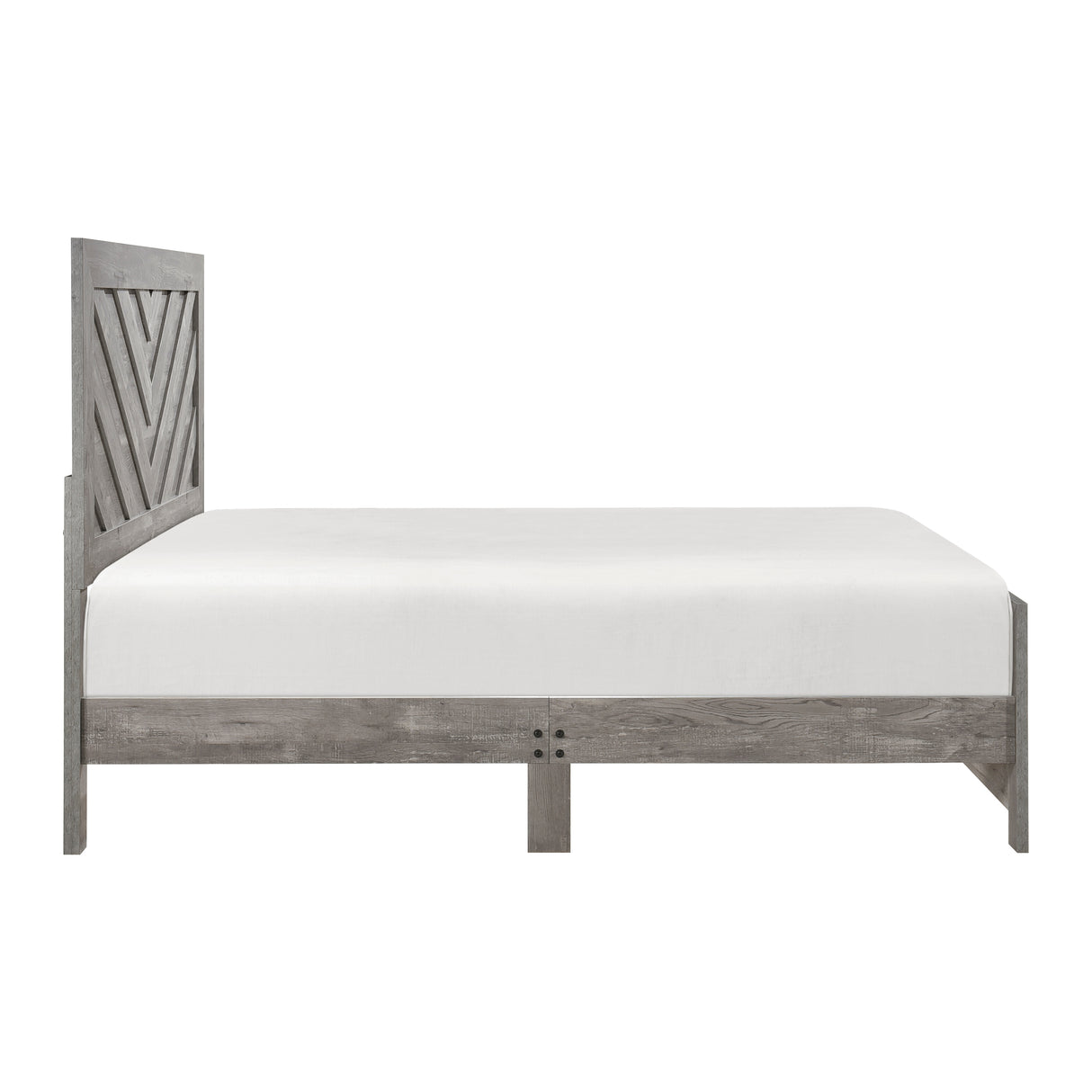 Corbin Gray Crossbuck Queen Panel Bed from Homelegance - Luna Furniture
