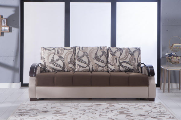 Costa Best Brown 3-Seat Sleeper Sofa