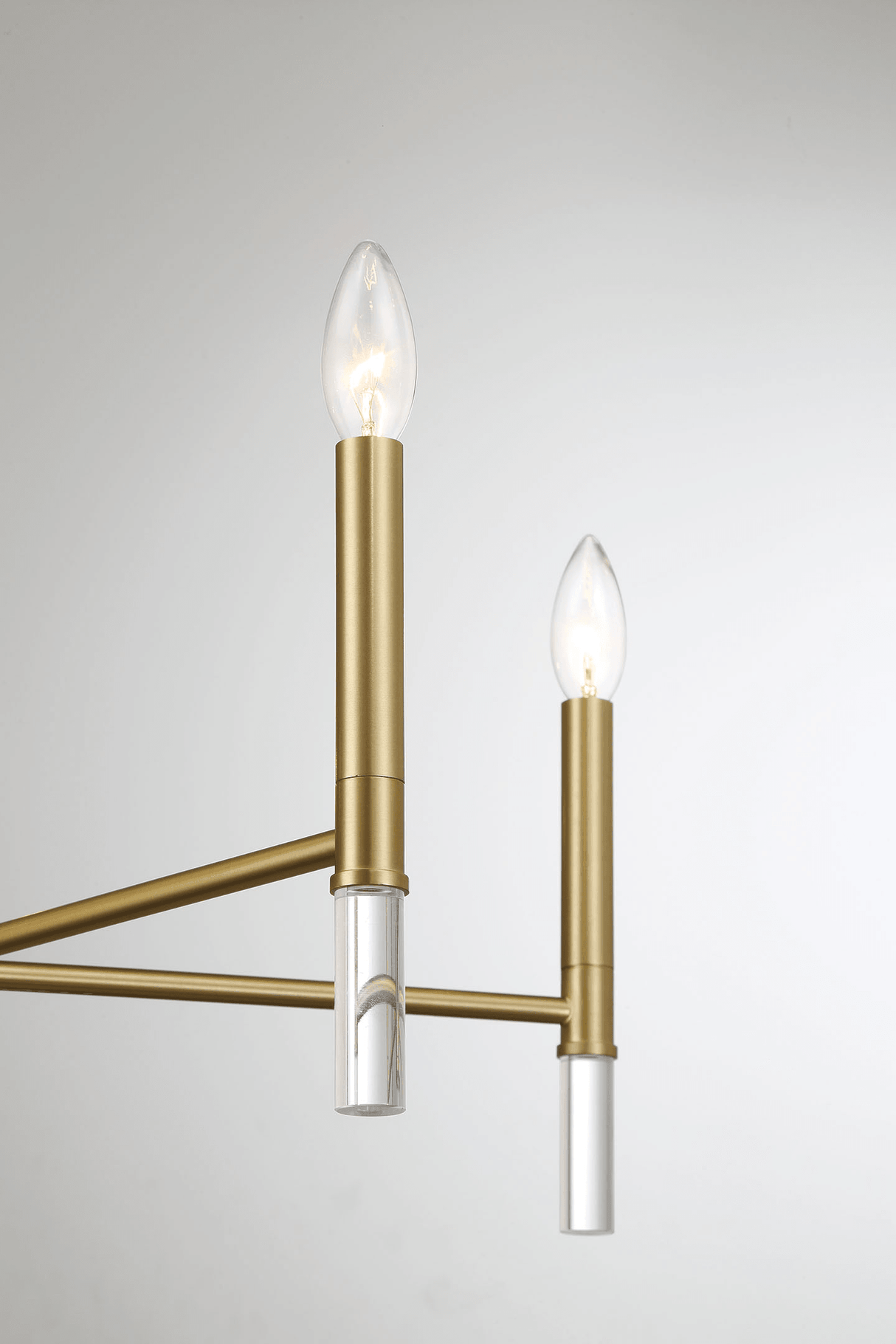 Courtyard Five Light Golden Brass Candle Light Chandelier 24"W × 17.75"H from Midinmod - Luna Furniture