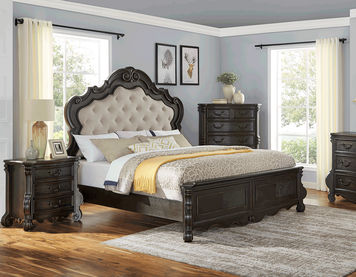 Rhapsody 4-Piece Queen Set-(Q Bed/NS/Dresser/Mir) from Steve Silver - Luna Furniture