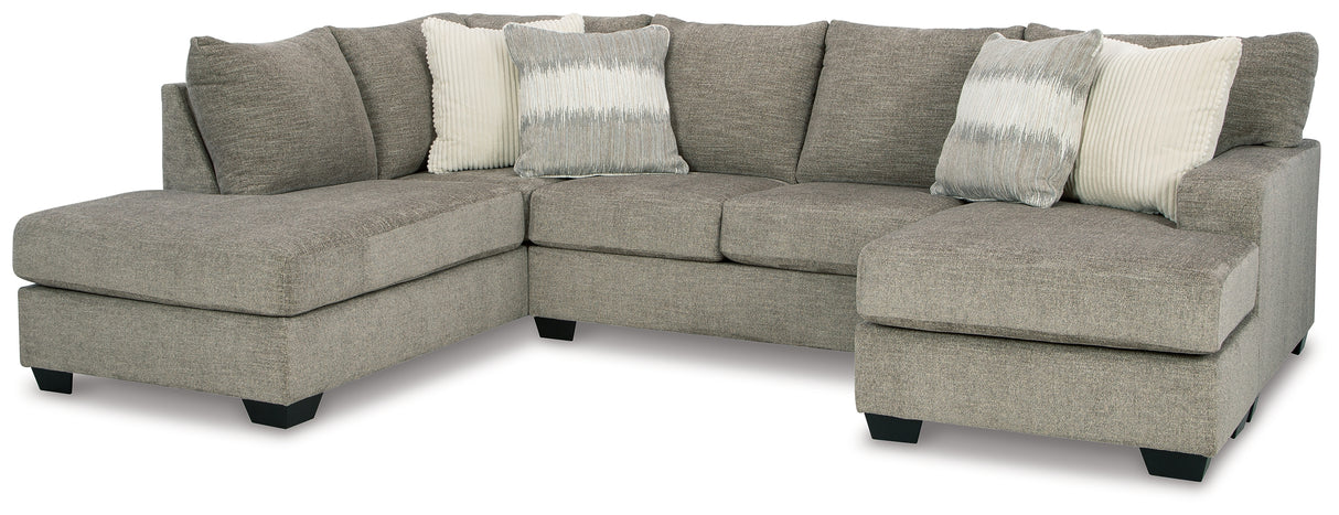 Creswell Stone 2-Piece Sectional with Ottoman from Ashley - Luna Furniture