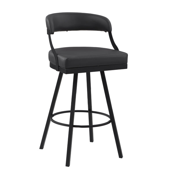 Crowley Black Swivel Pub Height Chair, Set of 2