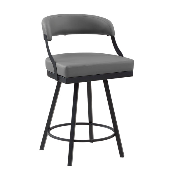 Crowley Gray Swivel Counter Height Chair, Set of 2