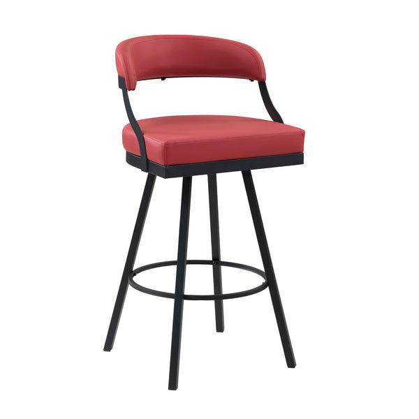 Crowley Red Swivel Pub Height Chair, Set of 2