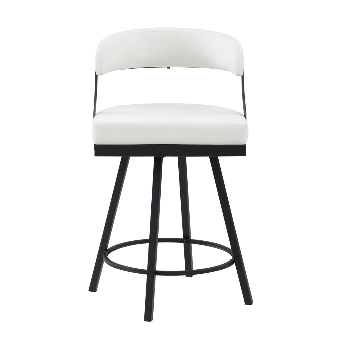 Crowley White Swivel Counter Height Chair, Set of 2 from Homelegance - Luna Furniture