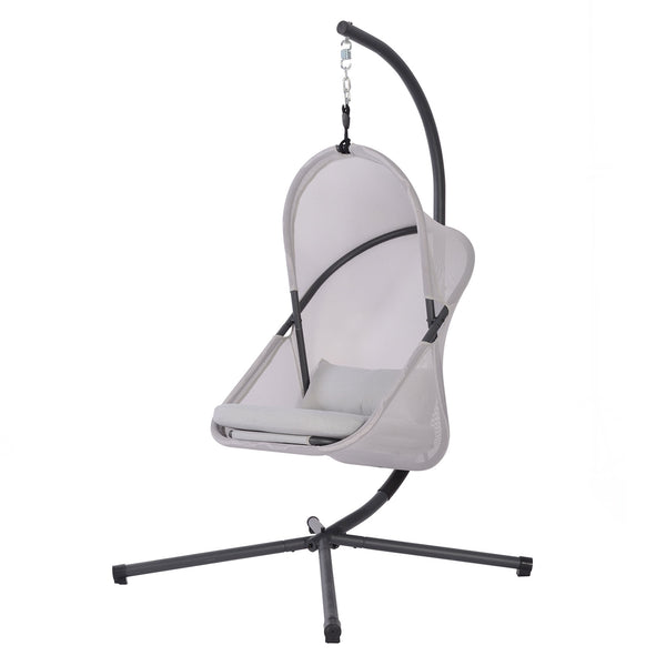 Crush Light Gray Swing Chair