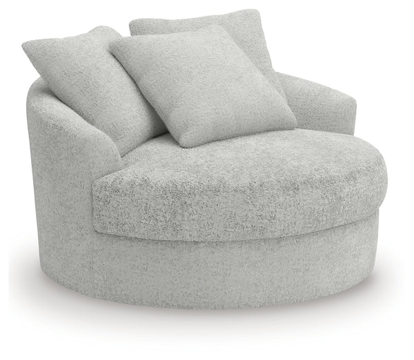Cuddle Plush Arctic Oversized Swivel Accent Chair