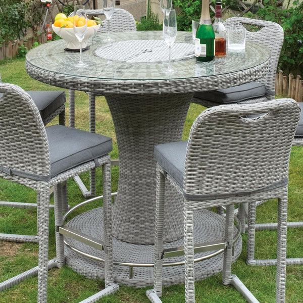 Cyprus Gray Round Bar Table