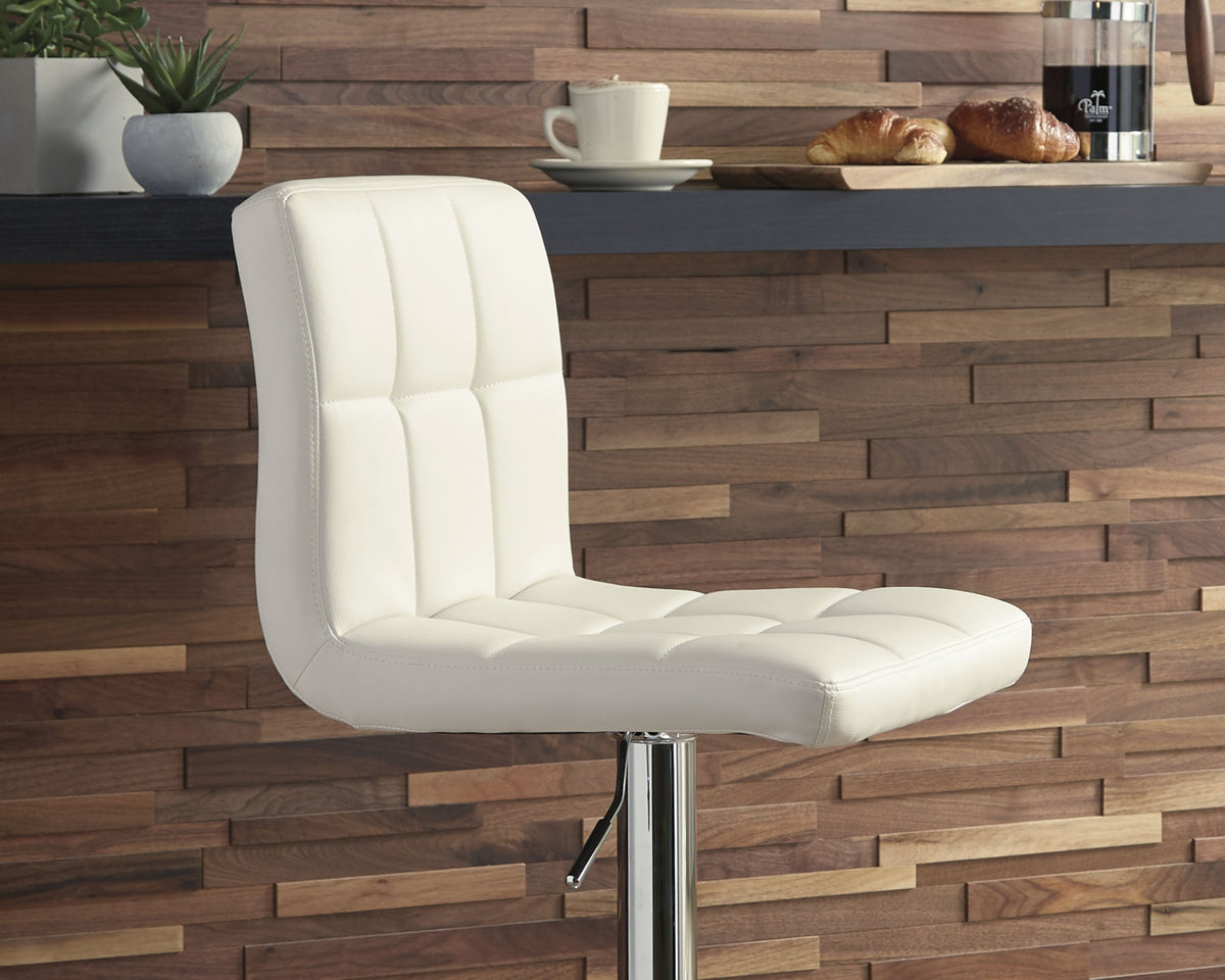 Bellatier Bone Adjustable Height Barstool, Set of 2 from Ashley Furniture - Luna Furniture