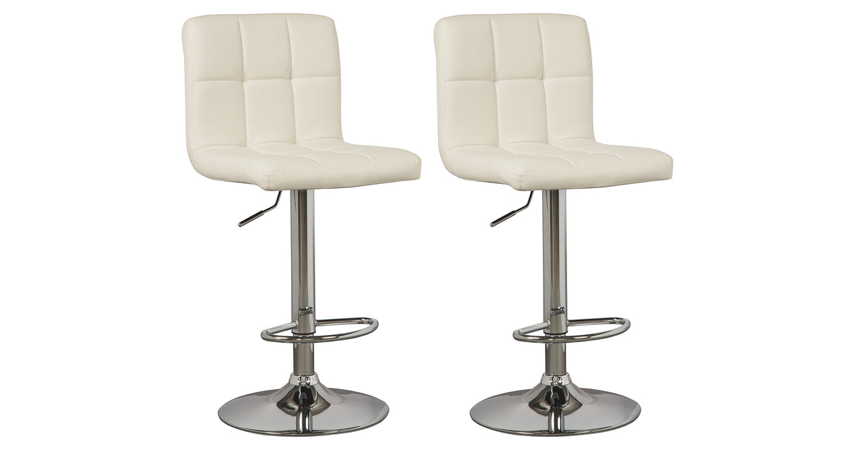 Bellatier Bone Adjustable Height Barstool, Set of 2 from Ashley Furniture - Luna Furniture