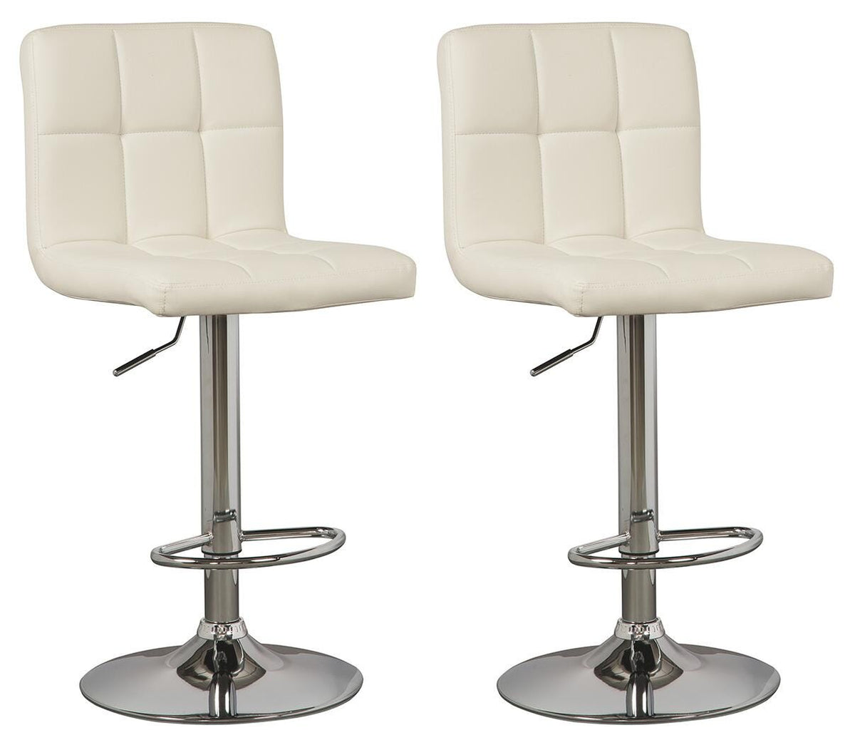 Bellatier Bone Adjustable Height Barstool, Set of 2 from Ashley Furniture - Luna Furniture