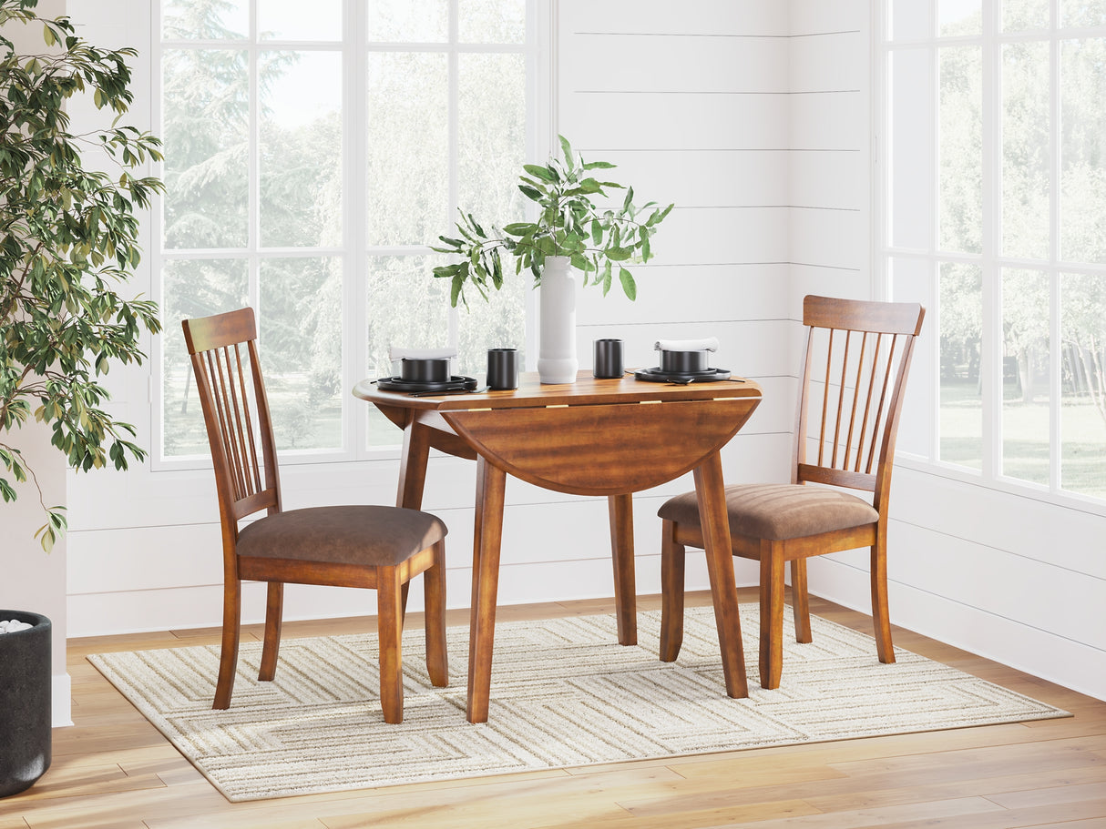 Berringer Rustic Brown Dining Table and 2 Chairs from Ashley - Luna Furniture