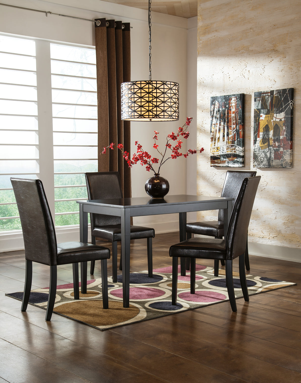 Kimonte Multi Dining Table and 4 Chairs from Ashley Furniture - Luna Furniture