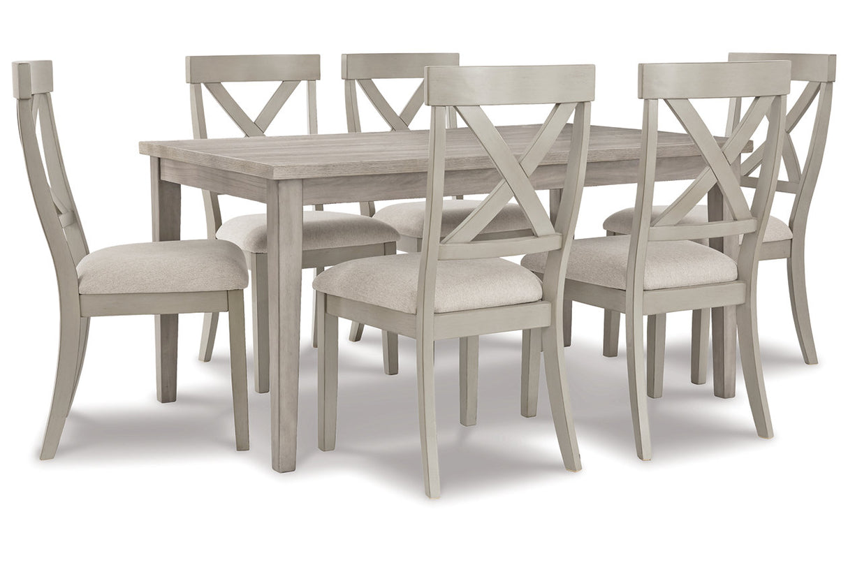 Parellen Gray Dining Table and 6 Chairs from Ashley - Luna Furniture
