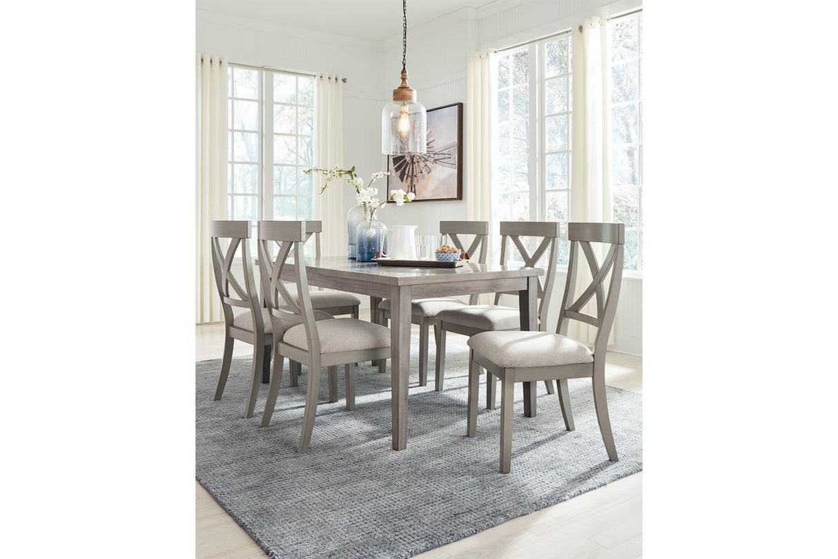 Parellen Gray Dining Table and 6 Chairs from Ashley - Luna Furniture