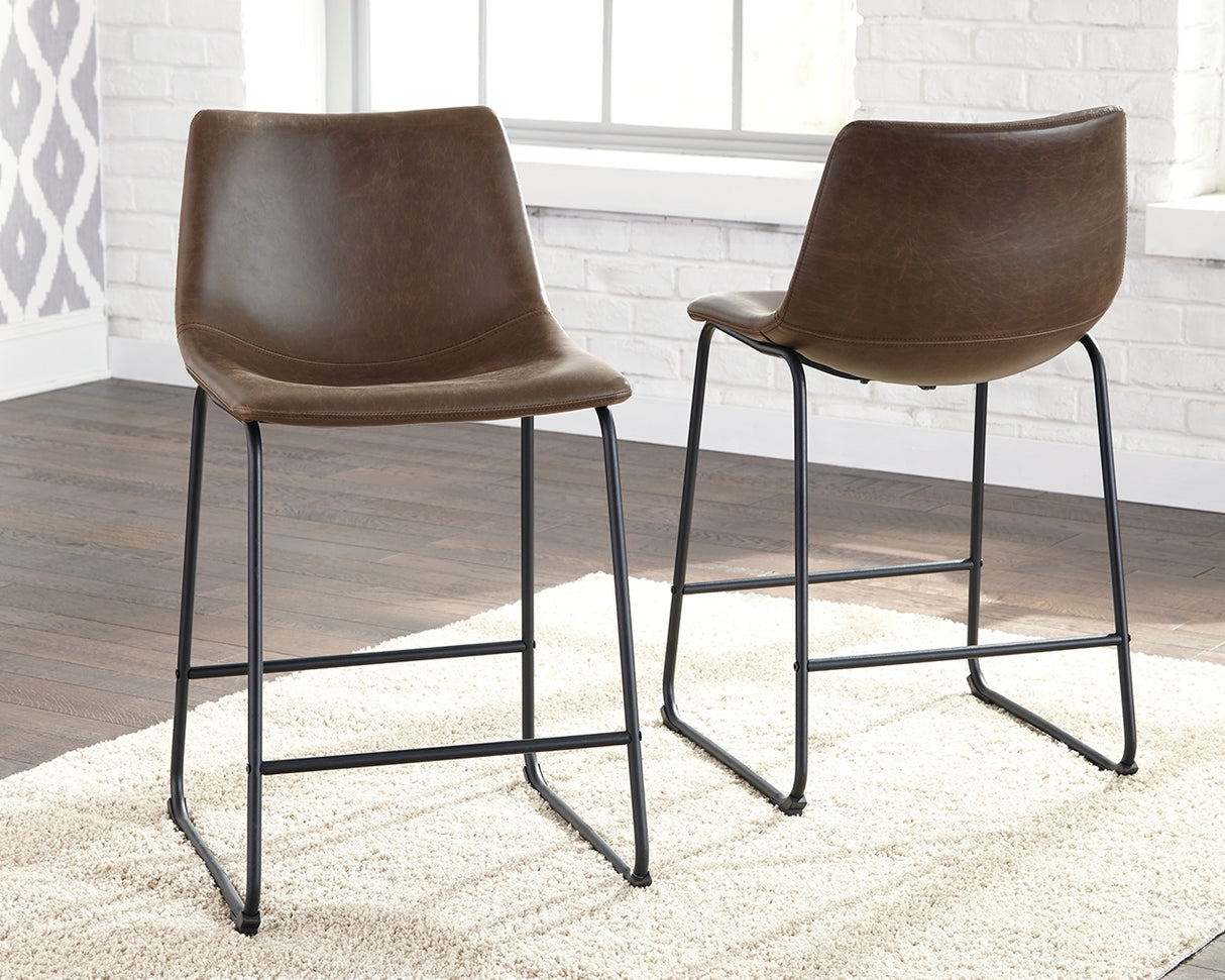 Centiar Brown Counter Height Barstool, Set of 2 from Ashley - Luna Furniture
